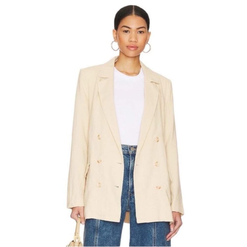FREE PEOPLE cream Olivia Blazer: Worn once